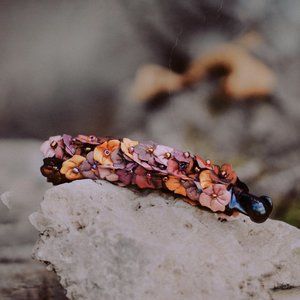 Handmade Brown Flower Hair Clip Jaw Clip for her